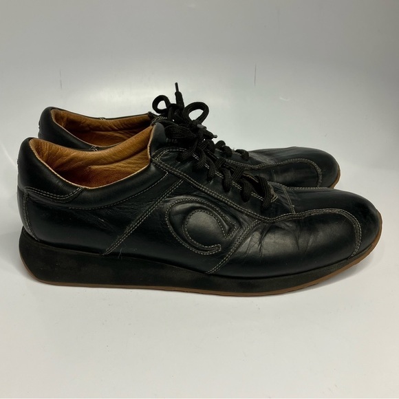 Coach leatherware sneakers black leather size 9.5 - Picture 1 of 10